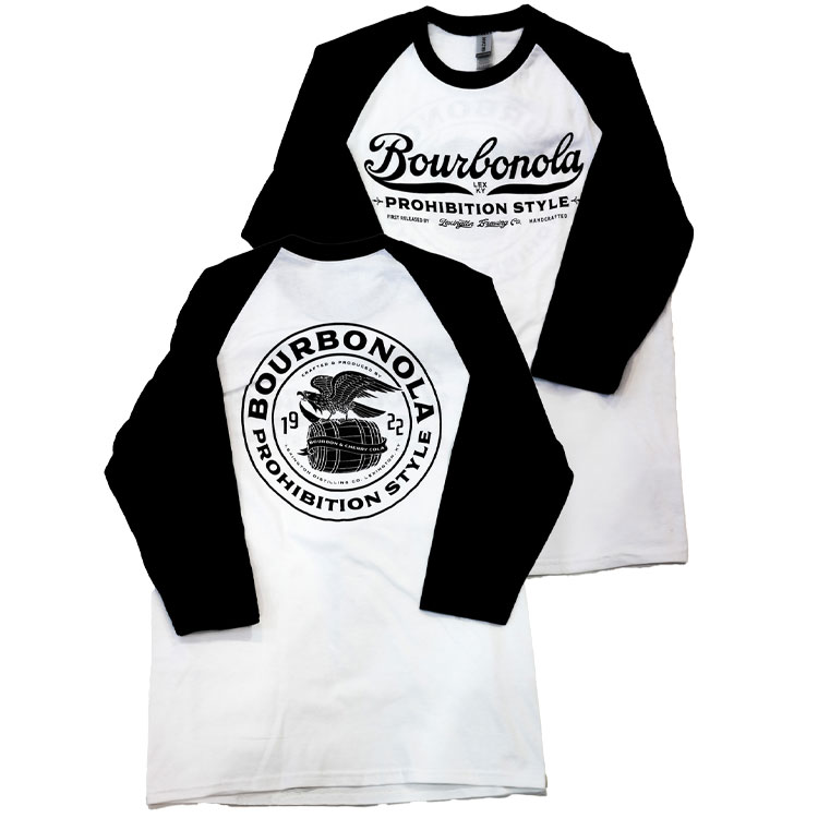 BLACK & WHITE BOURBONOLA BASEBALL-T